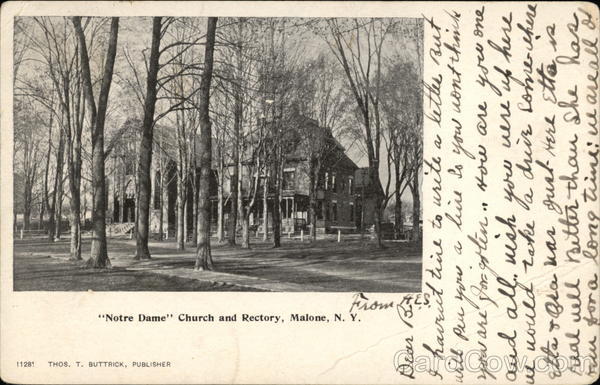 Notre Dame Church and Rectory Malone New York
