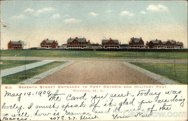 SEventh STreet Entrance for Fort Ontario and Military Post Oswego New York
