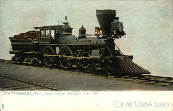 Engine General Standing in Union Depot Chattanooga Tennessee