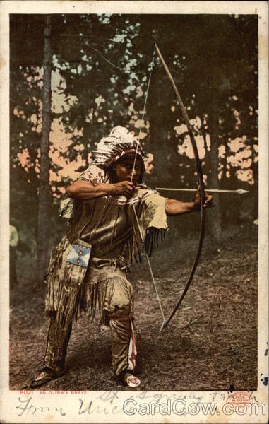 An Ojibwa Brave Native Americana