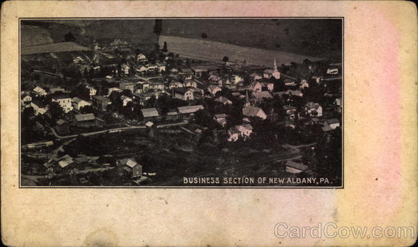 Aerial View of the Business Section New Albany Pennsylvania