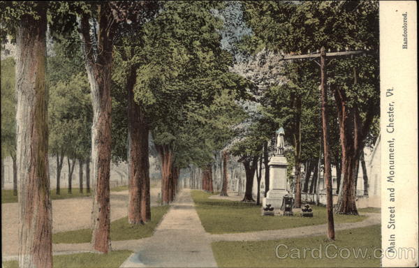 Main Street and Monument Chester Vermont