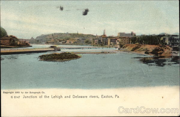 Junction of the Lehigh and Delaware Rivers Easton Pennsylvania