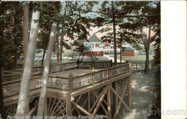 Rustic Bridge and Casino, Riverton Park Portland Maine