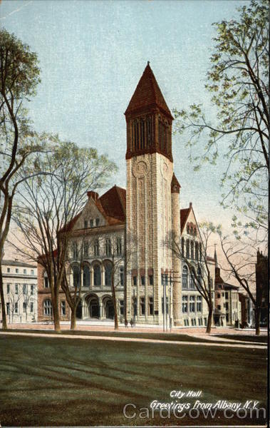 City Hall, Greetings Albany New York