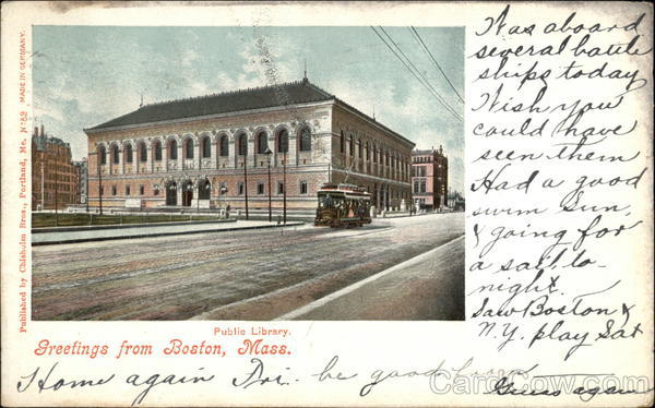 Public Library View Boston Massachusetts