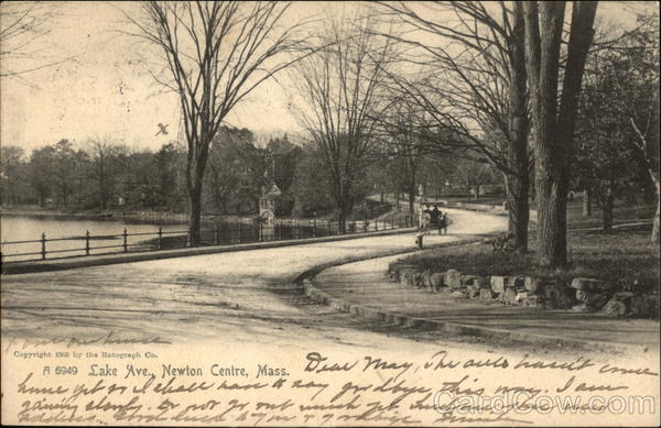Lake Avenue View Newton Centre Massachusetts