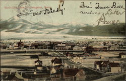 Bird's Eye View of Town Livingston, MT Postcard Postcard