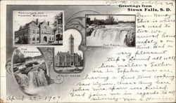 Greetings from Sioux Falls, S.D South Dakota Postcard Postcard