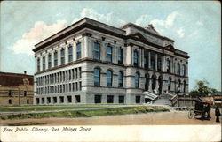 Free Public Library Des Moines, IA Postcard Postcard