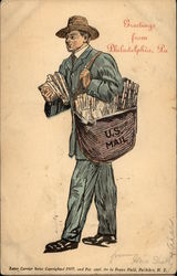 Letter Carrier Greetings Postcard