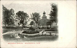 View of Bethesda Spring Waukesha, WI Postcard Postcard