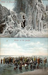 Winter at Niagara and Winter on the Pacific Niagara Falls, NY Postcard Postcard