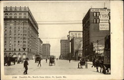 Twelfth Street, North from Olive St. Louis, MO Postcard Postcard