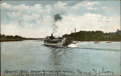 Steamer Merrimac on the Merrimac Haverhill, MA Postcard Postcard