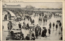 A Busy Day on the Beach Postcard
