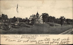 Residence of EH Barney Postcard