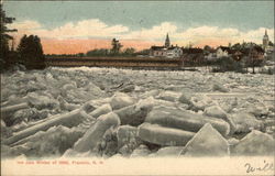 Ice Jam Winter of 1885 Franklin, NH Postcard Postcard