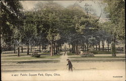 Public Square Park Elyria, OH Postcard Postcard