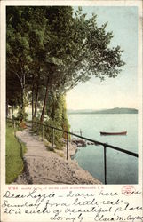 Shore Path at Weirs Lake Winnipesaukee, NH Postcard Postcard
