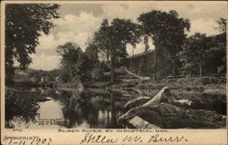 Black River by Industrial Dam Postcard