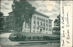 High School Building Burlington, VT Postcard Postcard