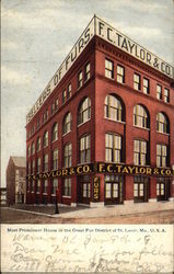 F.C. Taylor & Co., Most Prominent House in the Great Fur District Postcard