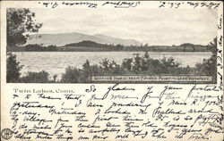 Looking North from Frink's Point - Lake Washinee Postcard