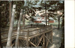 Rustic Bridge and Casino, Riverton Park Postcard