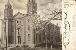 Catholic Church Clarksburg, WV Postcard Postcard