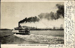 Ferry Boat - San Francisco Bay Postcard