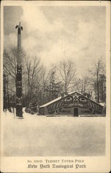 Tlinket Totel Pole at New York Zoological Park Bronx, NY Postcard Postcard