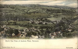 Bird's Eye View of Saxton's River Postcard