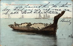 The Old Wreck at the Harbor Vineyard Haven, MA Postcard Postcard