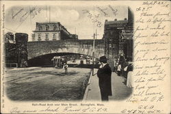 Rail Road Arch over Main Street Postcard