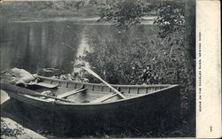 Scene on the Charles River Newton, MA Postcard Postcard