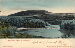 Wachusett Lake & Mountain Princeton, MA Postcard Postcard