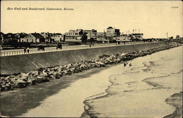 Sea Wall and Boulevard Galveston Texas