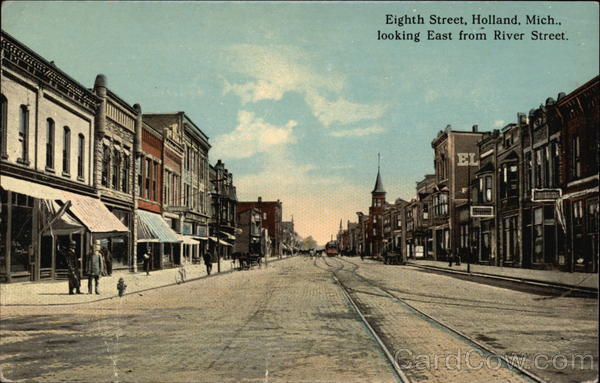 Eighth Street Looking East from River Street Holland Michigan