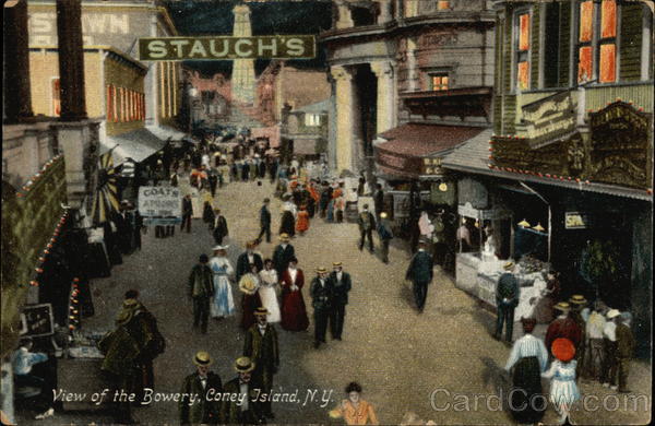 View of the Bowery Coney Island New York