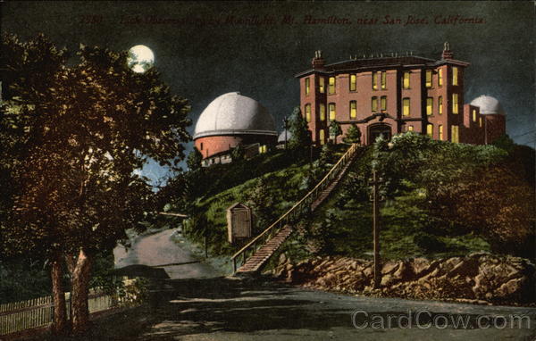 Lick Observatory on Mt. Hamilton in the Moonlight San Jose California