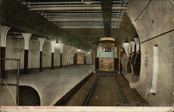 Subway Tunnel Station Boston Massachusetts