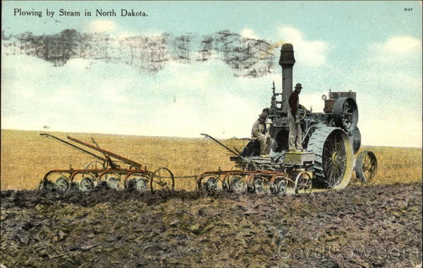 Plowing by Steam in North Dakota