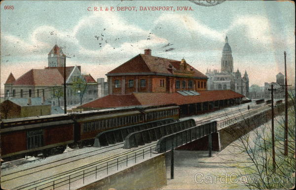 CRI &P Depot Davenport Iowa