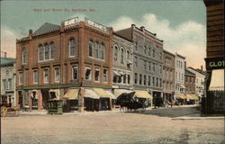 Main and Water Street View Postcard