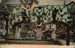 A View Showing The Rear Room of the Famous Albert's Buckhorn Saloon Postcard