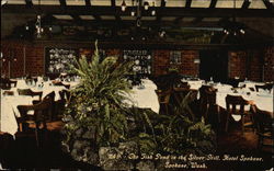The Fish Pond in the Silver Grill, Hotel Spokane Washington Postcard Postcard
