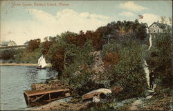 Shore Scene on Panther Pond, Bailey's Island Harpswell, ME Postcard Postcard