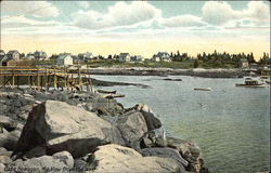 Water View from the West, Cape Newagen Southport, ME Postcard Postcard