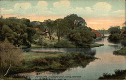 Stroudwater River, Showing Canoe Club Postcard